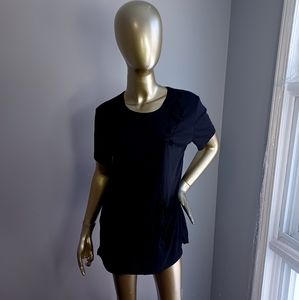 AB Studio Black Top with Valvet Details